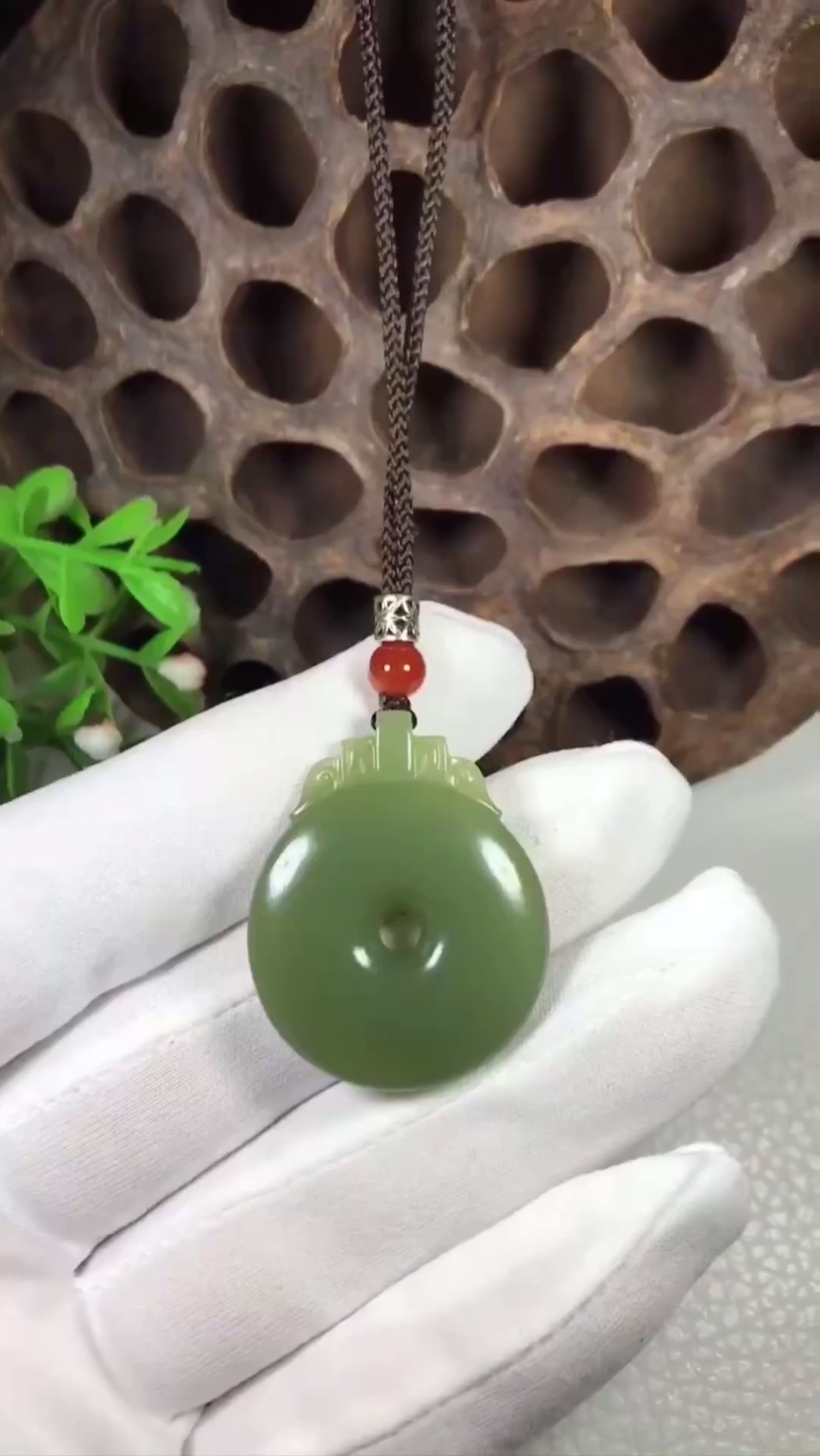 析木绿;平安扣 事事圆满,平平安安,无结构,15克.