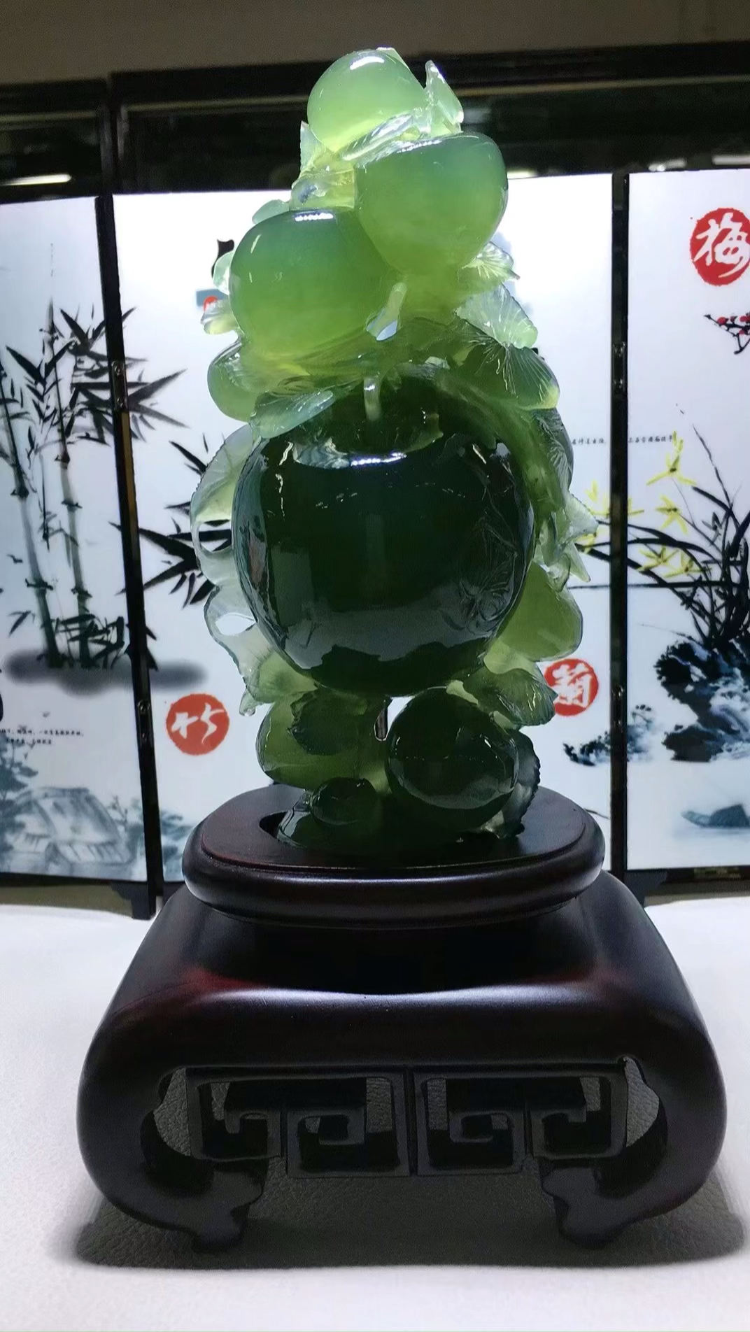 精品岫玉180料摆件【平平安安】